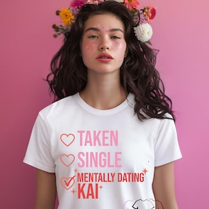Mentally Dating Kai EXO T-shirt, K-pop Retro Graphic Tee 