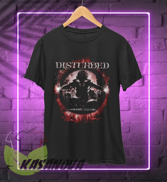 Disturbed the Lost Children T Shirt, Retro 90s Heavy Metal Band