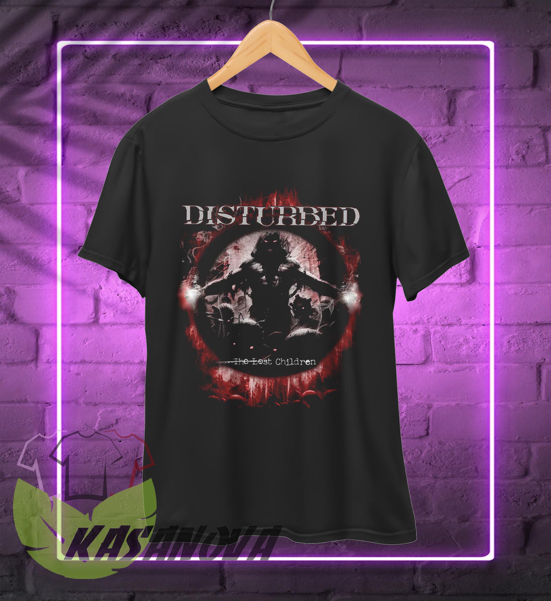 Disturbed the Lost Children T Shirt, Retro 90s Heavy Metal Band