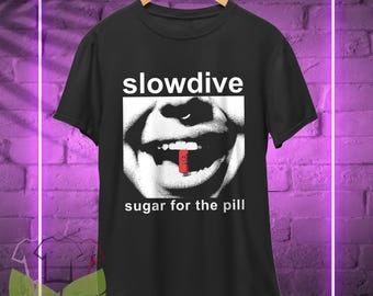 Slowdive Zucker für die Pille T Shirt, Retro Pop Rock Band Musik Merch Shirt