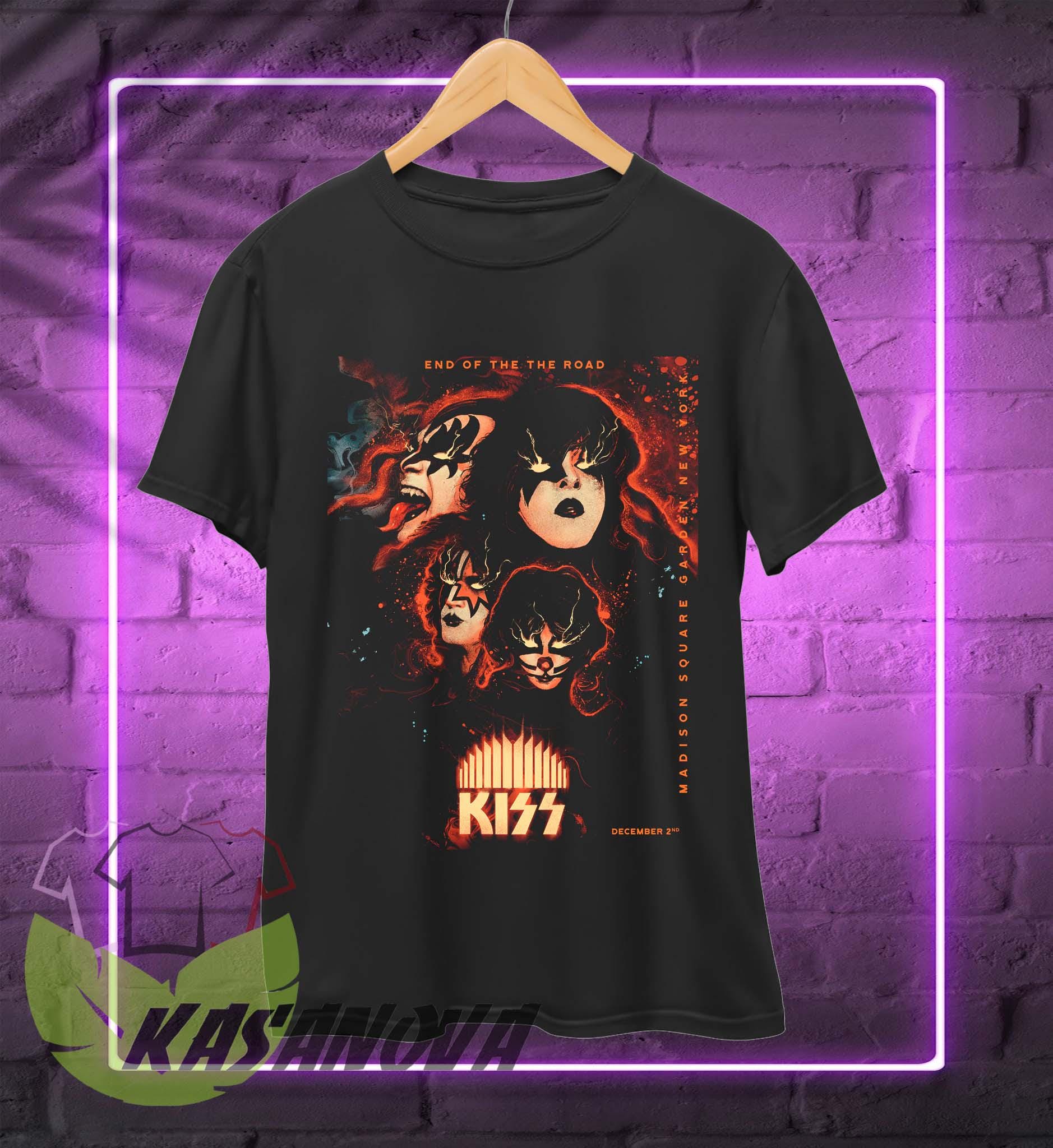 T-Shirt KISS Gradient Group Logo – Officiel, Violet Dégradé, Rock Attitude Pour Homme