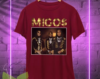 Migos Tシャツ：90年代レトロラップヒップホップミュージックファングッズシャツ、スウェットシャツパーカー