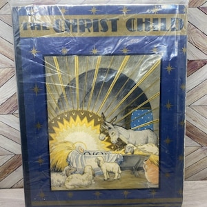 1931 Christkindbuch: Maud Petersham Erstausgabe, antikes religiöses Hardcover