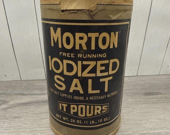 Morton Salt Canister – 1914 Umbrella Girl Reproduction Vintage Advertising Container