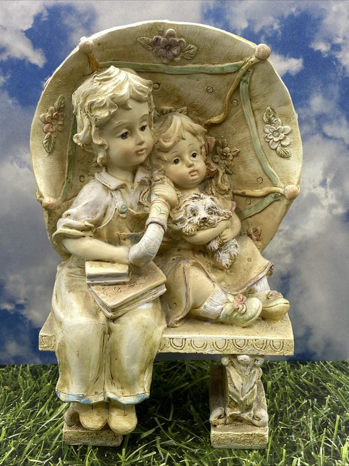 Children reading book statue - Etsy 日本