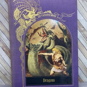 Vintage Fantasy Drachenbuch Verzaubert Welt Zeit Leben Zauberer Magie Folklore Illustriert Fabelwesen Sammler Edition 1985 Hardcover