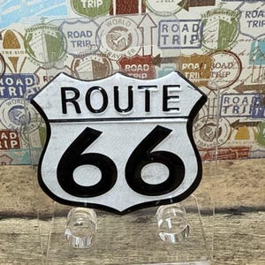 Vintage Route 66 Refrigerator Magnet: Retro Americana Travel Souvenir