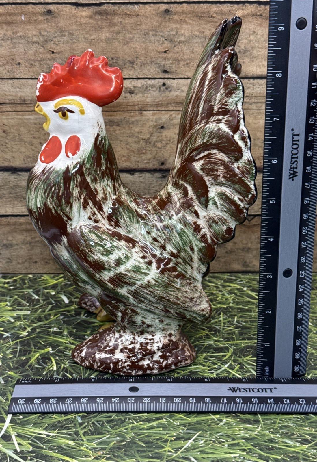 Rooster Collection Porcelain Rooster and Hen Figurine Set: Vintage Farmhouse Kitchen ...