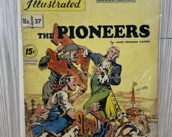 Vintage Classics Illustrated Comic Book: Nr 37 Pionjärerna 1947 Första upplagan Samlarobjekt