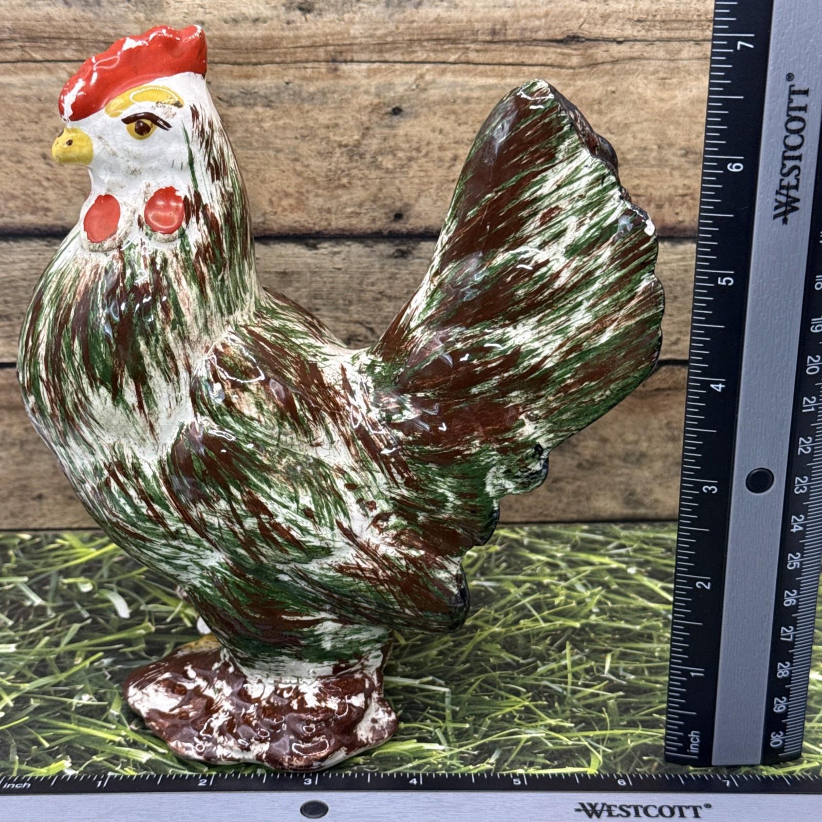 Rooster Collection Porcelain Rooster and Hen Figurine Set: Vintage Farmhouse Kitchen ...