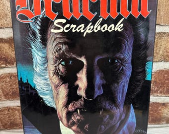 Dracula Scapbook Book: 1976 First Edition Hardcover Illustrated Horror