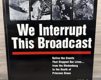 Libro de radio antiguo: Interrumpimos esta transmisión (1998) Tapa dura con 2 CD