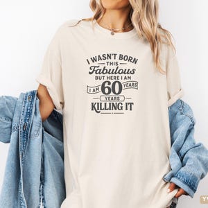 60th Birthday Shirt, Vintage 1965 TShirt, 60th birthday Sweatshirt, 60th Retro Tee, Birth year Number, Born in 1965, 60 and fabulous Gifts