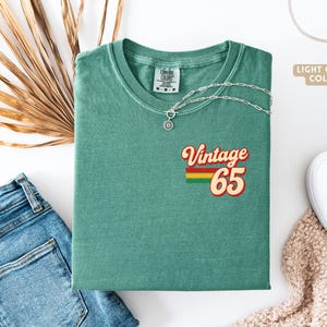 Vintage 1965 Pocket Shirt, 60th birthday Sweatshirt, 60th Retro Tee, Birth year Number, Born in 1965 Tee, 60 and fabulous Gifts,1965 Tshirt