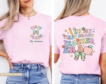 Custom Teacher First grade Shirt, In my Teacher Era Sweatshirt, Teacher Era Shirt, Appreciation Teacher, Back to school, first day of school