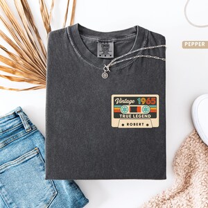 1965 Vintage shirt, 60th birthday Sweatshirt, 60th Retro Tee, Birth year Number, Born in 1965 Tee, 60 and fabulous Gifts, Sixty birthday tee