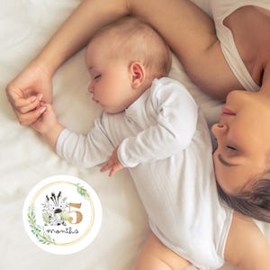 Accessoires photo mensuels imprimables pour bébé pour un anniversaire safari Cartes jalons de la première année de bébé Cadeaux Jalon mensuel imprimable