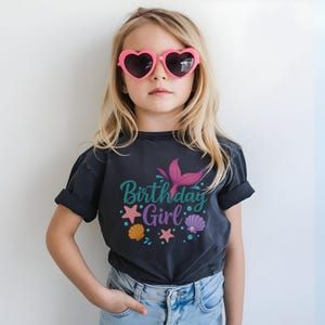 Mermaid Birthday Shirt, Birthday Girl Toddler T-Shirt, 2nd Birthday gift, Birthdays Outfit, Mermaid squad, SeaShell Tee, Ocean Lover gifts