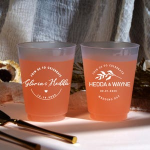 Bicchieri personalizzati, bicchieri glassati con stampa personalizzata, bicchieri di plastica personalizzati per feste, bicchieri per matrimoni all'ingrosso, bomboniere personalizzate con bicchieri di plastica per matrimoni