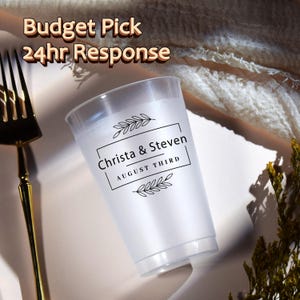 Bicchieri personalizzati, bicchieri glassati con stampa personalizzata, bicchieri di plastica personalizzati per feste, bicchieri per matrimoni all'ingrosso, bomboniere personalizzate con bicchieri di plastica per matrimoni