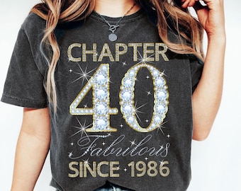 Comfort Colors® Chapter 40 Est 1986 Shirt, 40th Birthday Graphic Tee