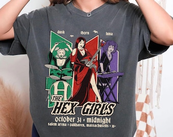 The Hex Girls Retro 90s T-Shirt: Spooky Season Rock Band Tee