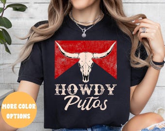 Howdy Puto's Cowgirl Graphic Tee - Western Latina T-Shirt