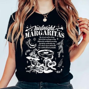 Midnight Margaritas Shirt, Retro Halloween Shirt, Tequila Shirt, Witchy Tee, Halloween Gift, Midnight Margarita, Spooky Drinking Gift