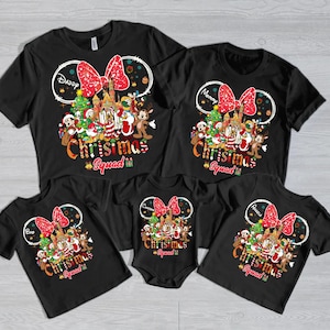 2025 Disney Christmas Shirt, Personalized Disney Christmas Shirt,Matching Disney Christmas Family Shirt, Custom Disney Christmas Squad Shirt