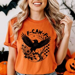 F-Caw-F Funny Crow Shirt, Black Crow Moonlit Raven Shirt, Funny Sassy Raven Lover Gift, Autumn Style, Nature-Inspired, Raven Tshirt