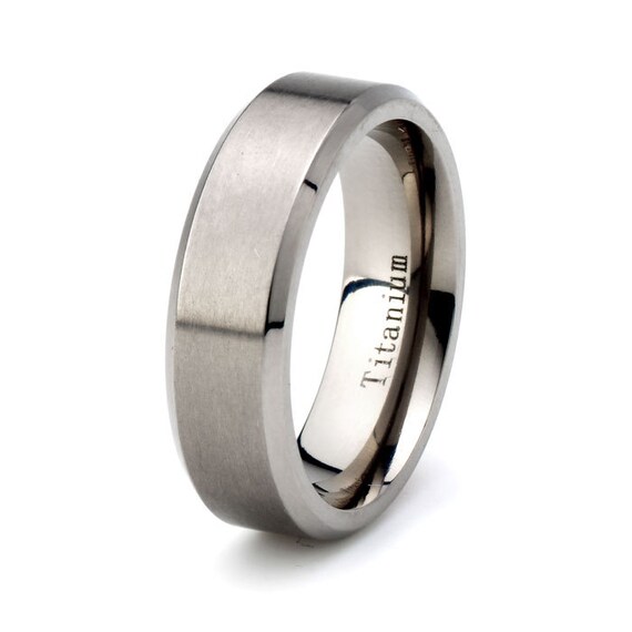 Geburstete Ehering Grau Titan Ring Herren Ehering Titan Etsy