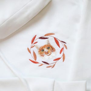 Sudadera con capucha y cremallera completa con cara de mascota bordada personalizada, camiseta con retrato de perro y gato personalizado, caricatura personalizada con cara y nombre de mascota y cremallera completa, regalo para amantes de las mascotas