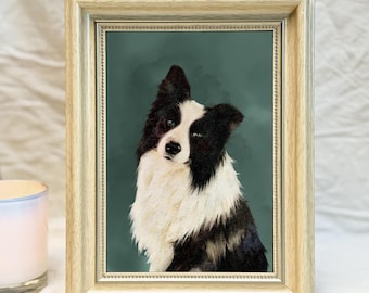 Custom Watercolor Pet Portrait, Hand-Painted Dog Cat Art, Pet Lover Gift