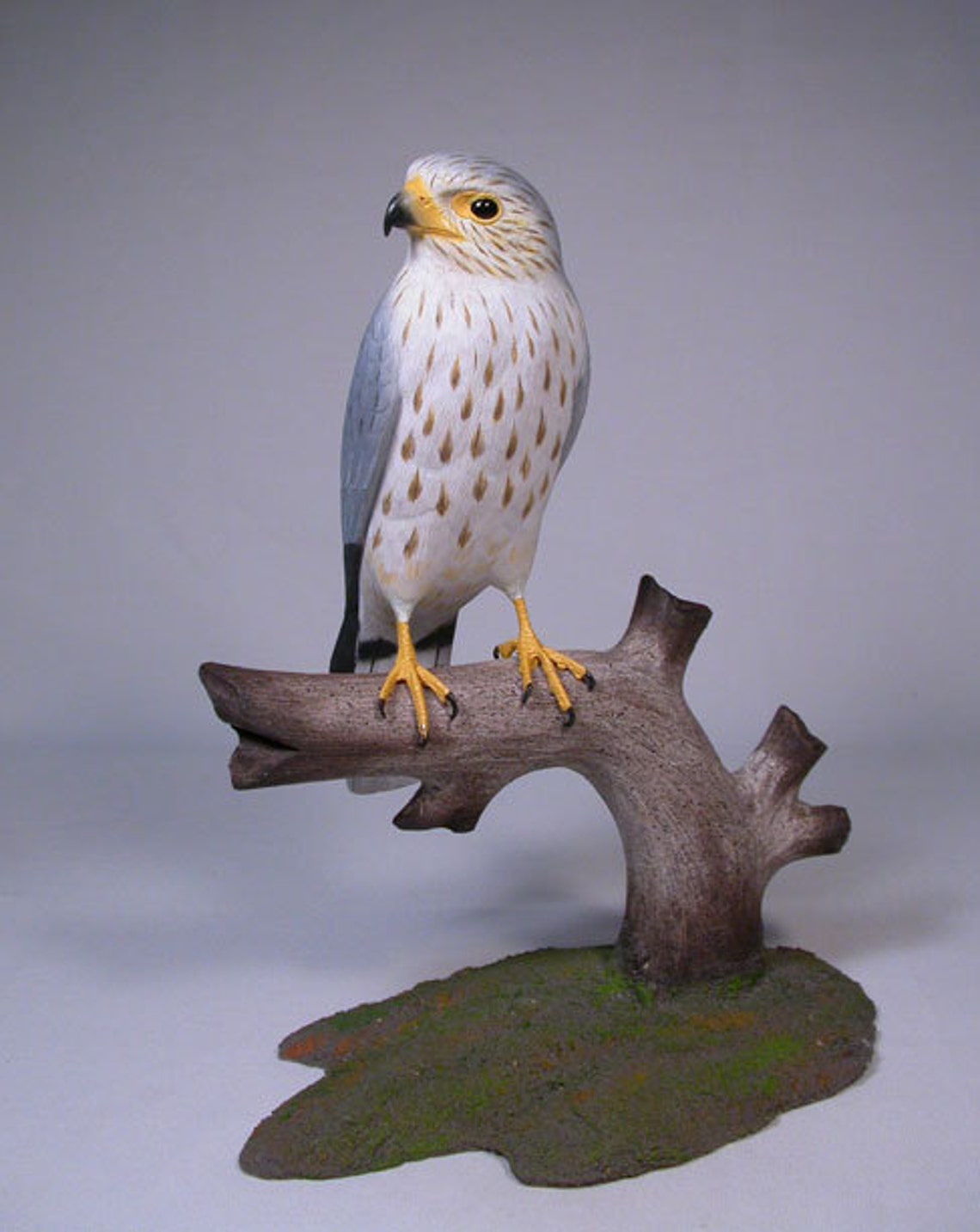 Life Size Merlin Wooden Carved Bird Carving Etsy UK