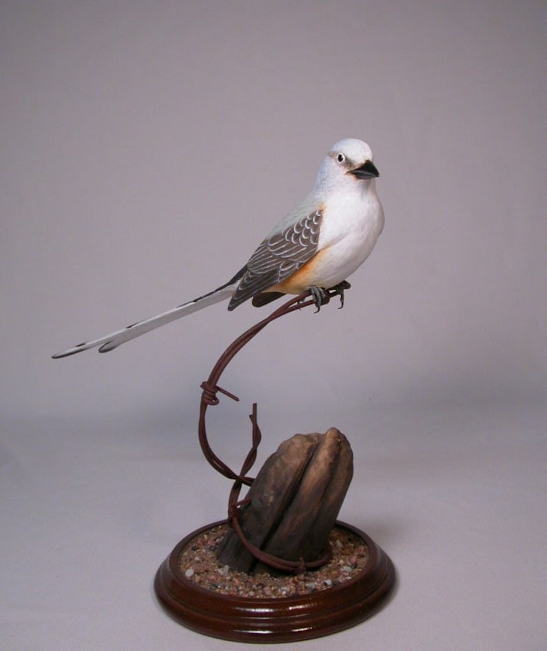 Scherenschwanz Königstyrann Hand geschnitzte hölzerne Vogel | Etsy