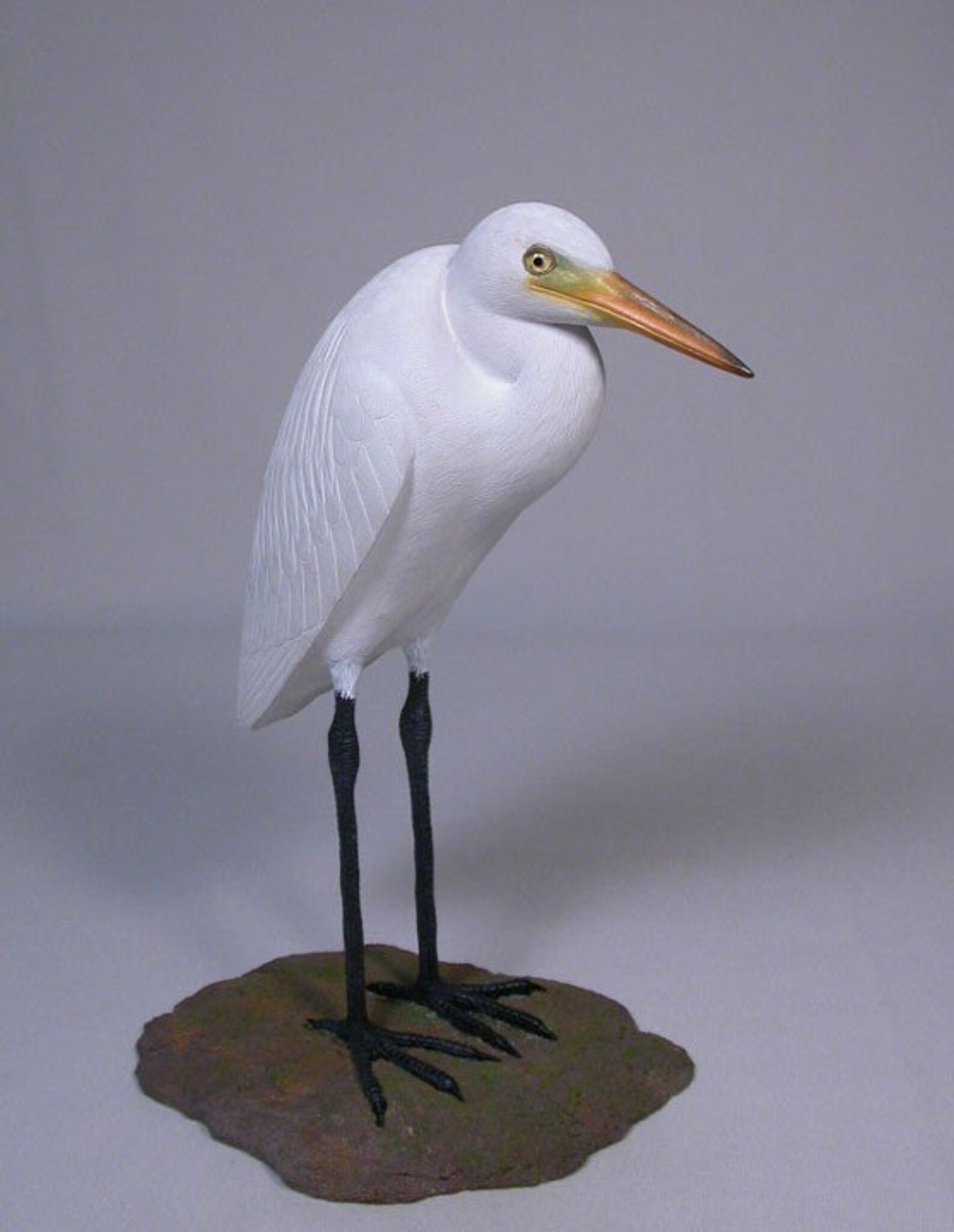 Great Egret Decoy Wood Carving Etsy