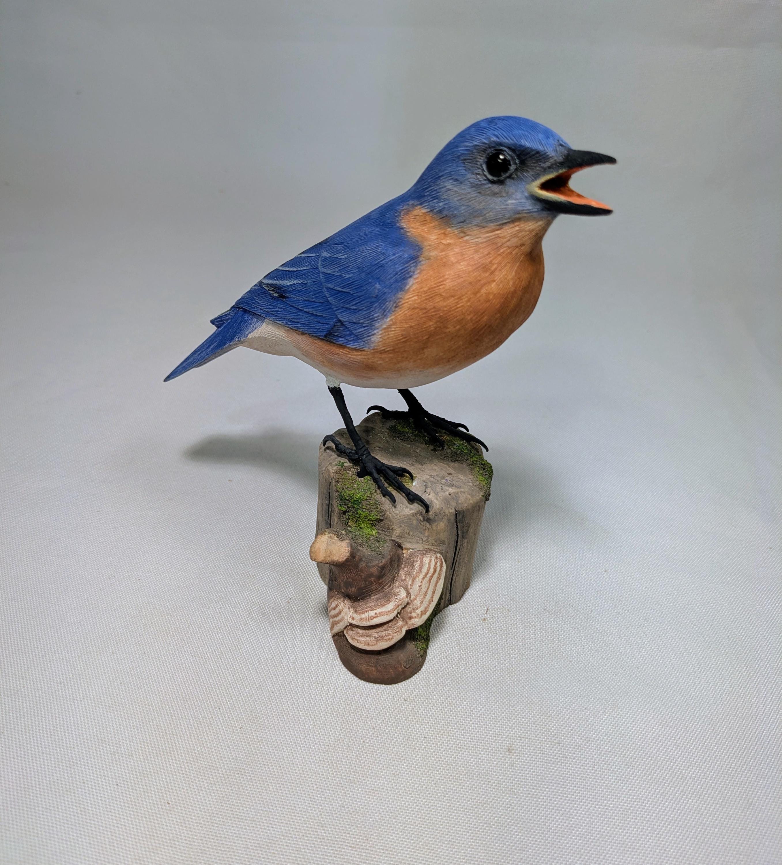 Eastern Bluebird Male #1 Hand Carved and Hand Painted Wooden Bird
