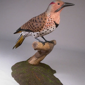 Northern Flicker Hand Carved Wooden Bird