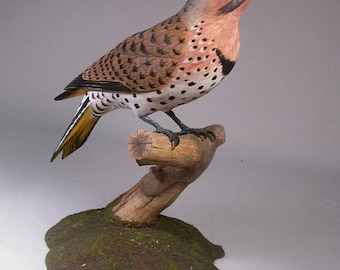 エボシクマゲラ - 高さ13インチ - 手彫りの木製鳥 - Etsy 日本