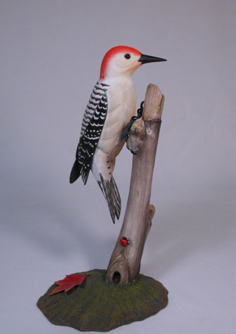 Red-bellied Woodpecker Hand Carved Wooden Bird | Etsy
