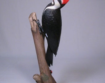 エボシクマゲラ - 高さ13インチ - 手彫りの木製鳥 - Etsy 日本