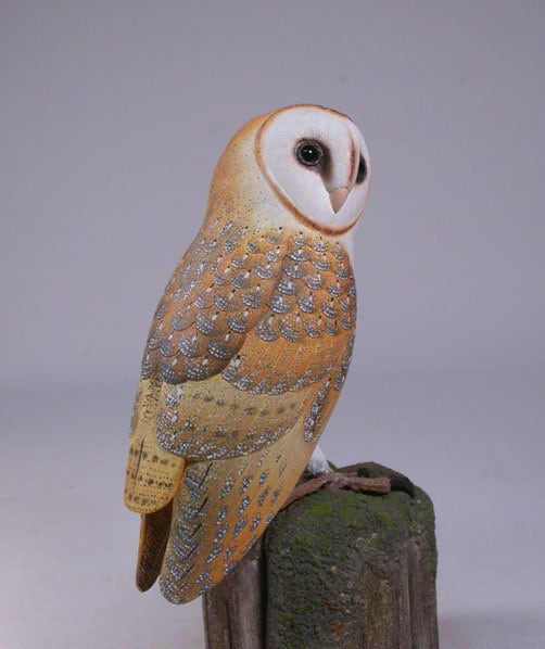 5-1/2 Barn Owl Wood Carving - Etsy