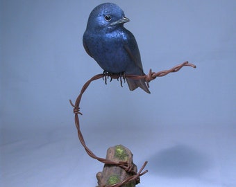 purple martin Wooden Hand carved Bird Carving