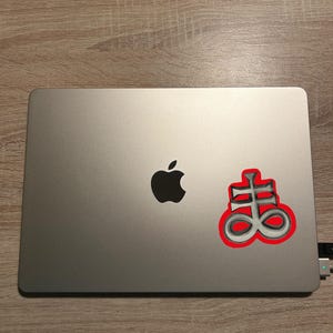Soufre | Leviathan Kreuz, Aufkleber gothique, Sticker, Handgezeichnet, Sticker dessiné à la main | Style gothique | Ordinateur portable Aufkleber | Notizbuch