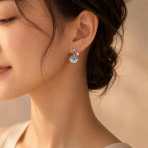 925 Silver Fish Cloud Drop Earrings | Hypoallergenic Ocean Beach Earrings image 2