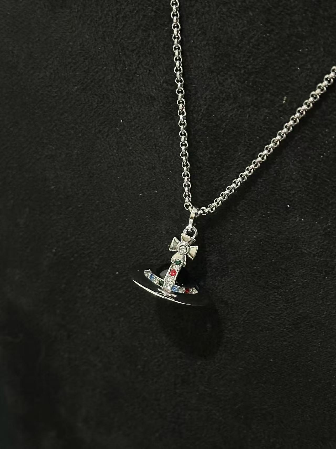 Vivienne Westwood Black Orb Necklace - Etsy