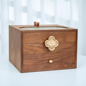 Portagioielli, portagioielli personalizzato con specchio, portagioielli in legno con più cassetti, regalo di nozze personalizzato per la sposa, contenitore per gioielli