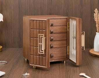 Personalized Wooden Jewelry Box / Custom Luxury Jewellery Storage Box / Custom Engraved Jewelry Box with Your Name / unique Graduation Gifts