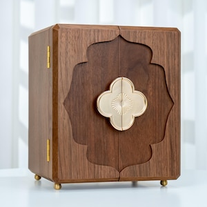 Portagioielli in legno personalizzato, grande portagioielli inciso, regalo personalizzato per la moglie, regalo di compleanno unico per lei, contenitore per gioielli