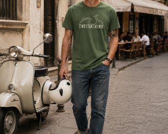 Two-Stroke Kid Unisex T-Shirt | 2-Stroke Generation Shirt | Retro Scooter Outline Tee | Scooterist Nostalgia Gift | Air Intake